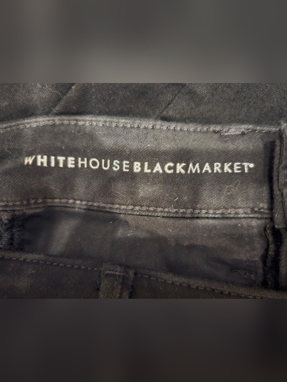 White House Black Market Black Slim Crop Jeans Embroidered Hem 00 - Picture 8 of 10